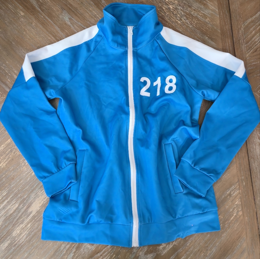 Squid Game Costume Jacket #218 Small – Blue Tracksuit Top Only Halloween Cosplay